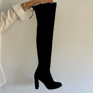Stuart Weitzman Hiline Boots in Black Suede SIZE 9 *LIGHTLY USED*